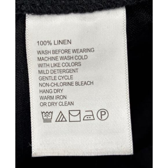 Tommy Bahama Two Palms 100% Linen Raw Edge Jacket Black Large Coastal - Picture 9 of 10